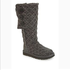 UGG Lattice Cardy Wool Knit Boot